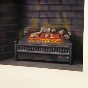An electric fireplace insert that