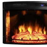 AKDY 28″ Black Electric Firebox Fireplace