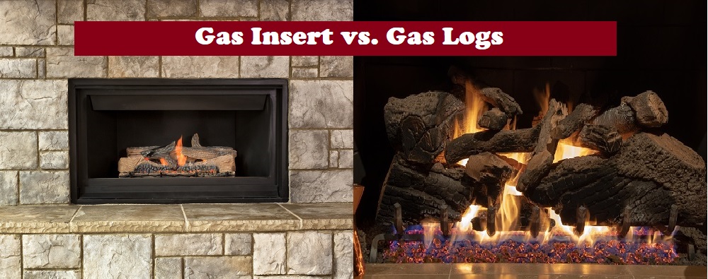 Gas Fireplaces Vs Logs, Fireplace Log Inserts Gas